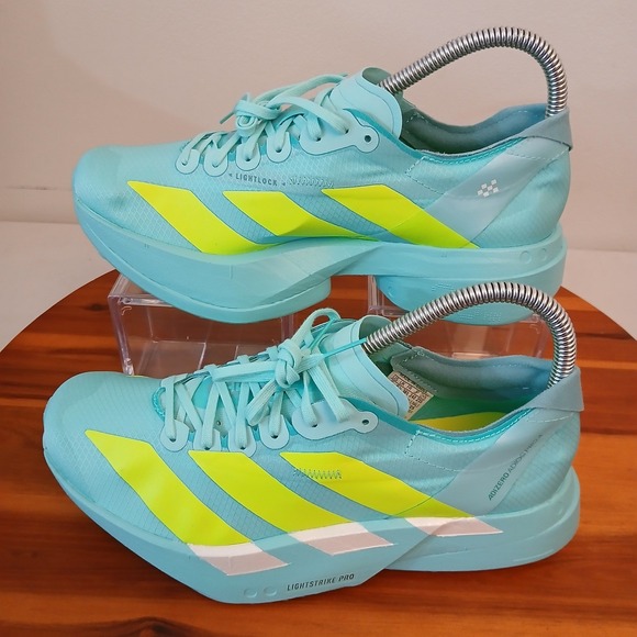 Adidas Adizero Adios Pro 4 Mens 6 Flash Aqua Running Shoes Sneakers JR1251